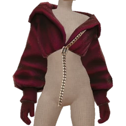 Front Row Thick Off The Shoulder Maroon Jacket