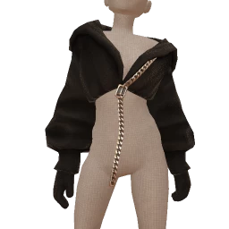 Front Row Thick Off The Shoulder Black Jacket