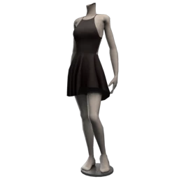 Garage High Neck Cross-Back Fit & Flare Dress