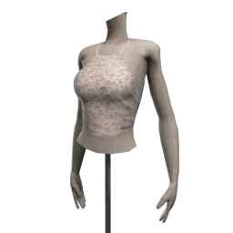 Garage Strappy Back Crop Halter Top - Flowers