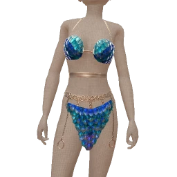 Ikon Elite Blue Mermaid Scales Swimsuit