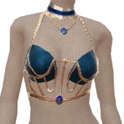 Ikon Elite Aquatic Blue Bling Crop Top