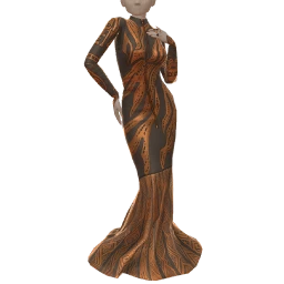 Ikon Elite Bronze Metallic Printed Dress