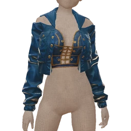 Ikon Elite Blue And Bronze Silk Denim Jacket