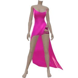 Cloud Nine Hot Pink Satin Chain Dress