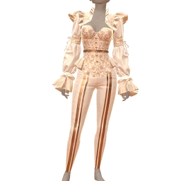 Ikon Elite Gold Lace On Leather Outfit