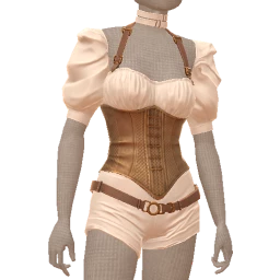 Ikon Elite White And Gold Corset Oufit