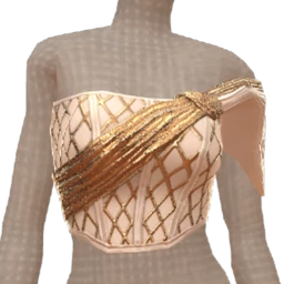 Ikon Elite Luxurious Shimmering One Shoulder Top