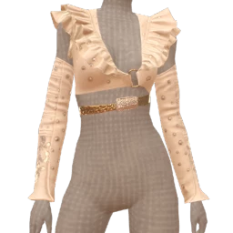 Ikon Elite Ruffled Chains Wrap Around Jacket