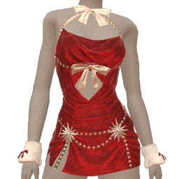 Ikon Elite Sparkle Red Bow Satin Dress