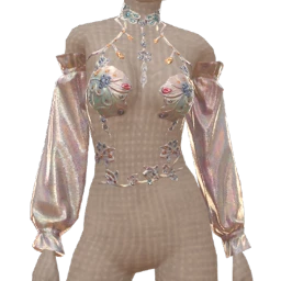 Ikon Elite Crystal Vine Fantasy Top With Off-Shoulder Sleeves