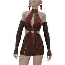 Ikon Elite Glitter Glow Black Crystal Dress