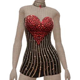 Ikon Elite Glitter Glow Heart Crystal Dress