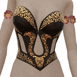 Ikon Elite Purple Royal Bloom Corset Top