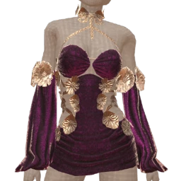 Ikon Elite Purple Velvet Vesper Dress