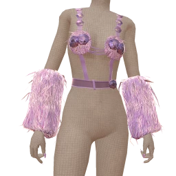 Cloud Nine Purple Bubble Crop Top