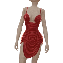 Ikon Elite Gala Red Ruched Dress