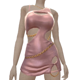 Ikon Elite Silk Blush Pink Cut-Out Dress