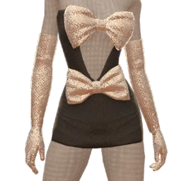 Ikon Elite Double Bow Rhinestone Mini Black Dress