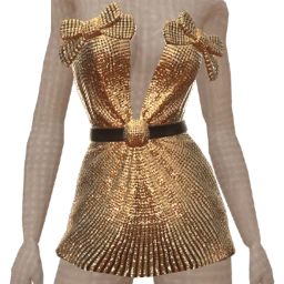 Ikon Elite Gilded Bow Rhinestone Dress