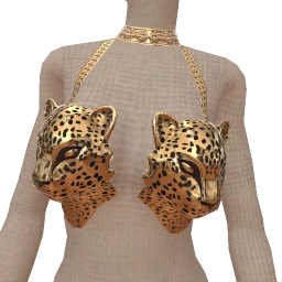 Ikon Elite Gold Metal Leopard Bralette