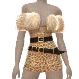 Ikon Elite Cream Glitter Leopard Print Dress