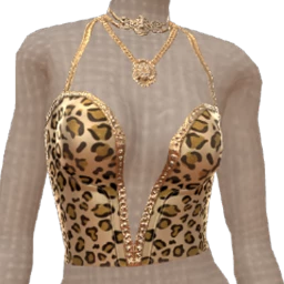 Ikon Elite Cream Leopard Print Diamond Bustier