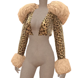 Ikon Elite Sparkle Leopard Print Black Fur Jacket