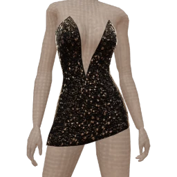 Ikon Elite Black Crystal Mini Dress