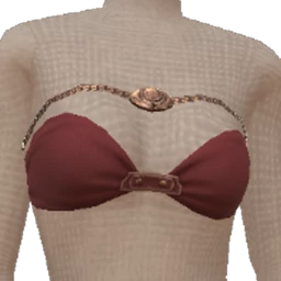 Ikon Elite Burgundy Denim Bronze Chain Bralette