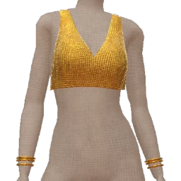 Ikon Elite Gold Shimmer Side-Split Top