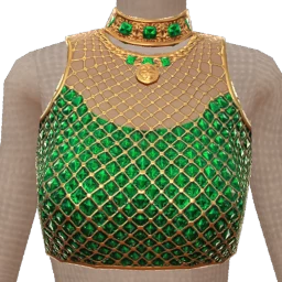 Ikon Elite Green Crystal Mesh Crop Top