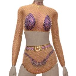 Cloud Nine Purple And Gold Crystal Outfit