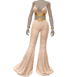 Ikon Elite White Velvet Luxe Gold Crystal Outfit
