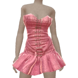 Ikon Elite Pink Crocodile Strapless Mini Dress