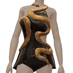 Ikon Elite Gold Jewel Necklace Mini Dress