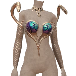 Ikon Elite Silver Snake Scale Heart Top