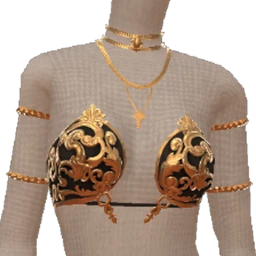 Ikon Elite Carved Gold Metal Bralette