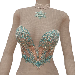 Ikon Elite Glitter Blue Snow Corset Top