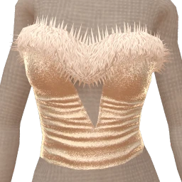 Ikon Elite Glitter Cream Fur Top