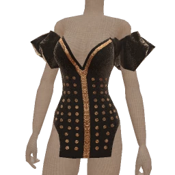 Ikon Elite Black Velvet Structured Mini Dress