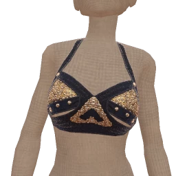 Ikon Elite Blue Velvet Crystal Crop Top