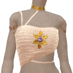 Ikon Elite White Crochet Sunblush Flower Top