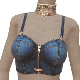 Ikon Elite Chunky Chain Denim Corset