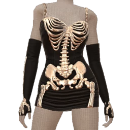 Ikon Elite Chrome Skeleton Gown With Gloves