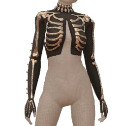 Ikon Elite Metallic Skeleton Black Crop Top