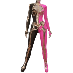 Ikon Elite Pink And Black Metallic Skeleton Jumpsuit