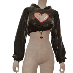 Ikon Elite Glow Black Cropped Hoodie