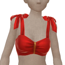 Ikon Elite Cherry Red Bow Strap Top