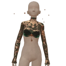 Ikon Elite Glitter Green Lace Top